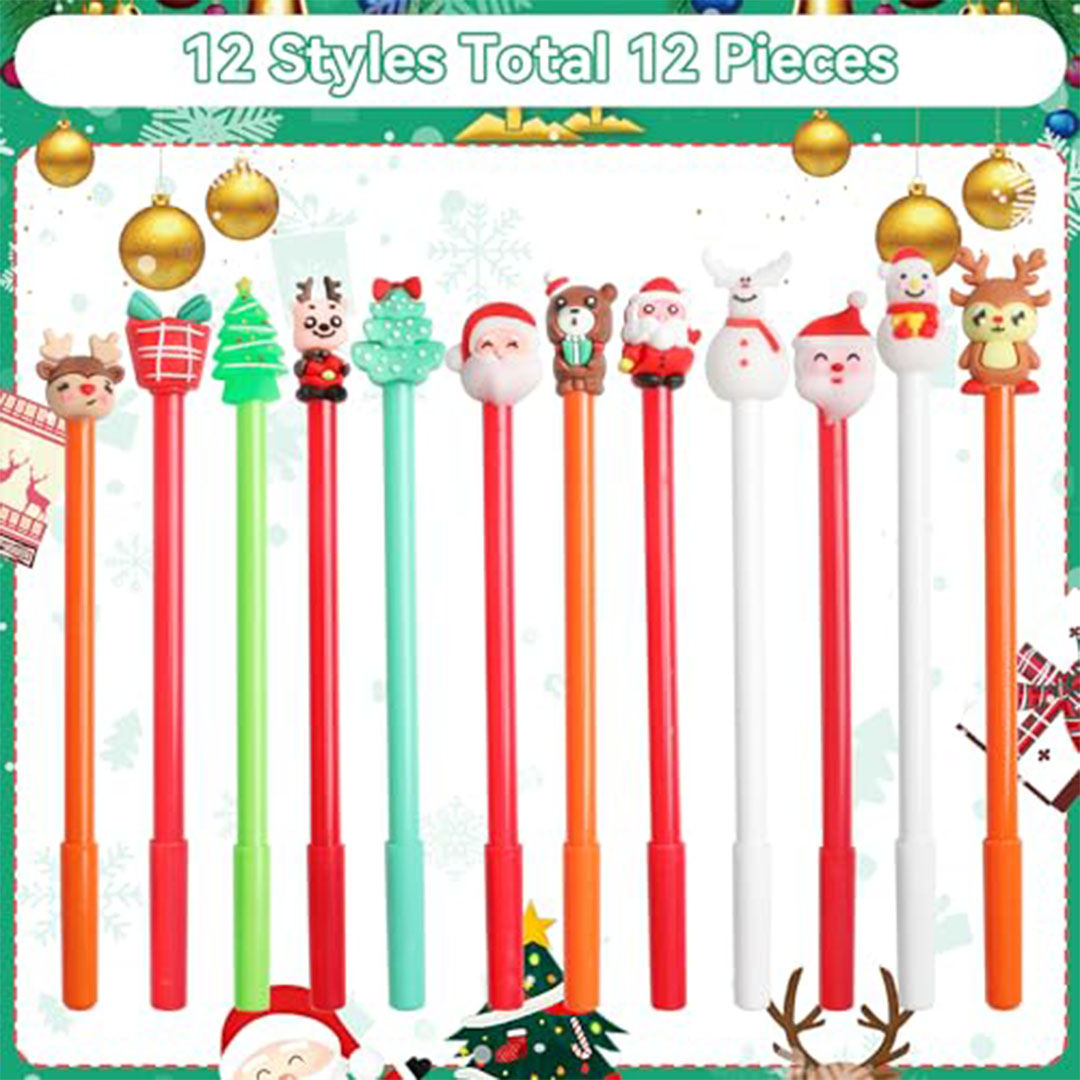 أقلام حبر جاف لطيفة - 12 قطعة