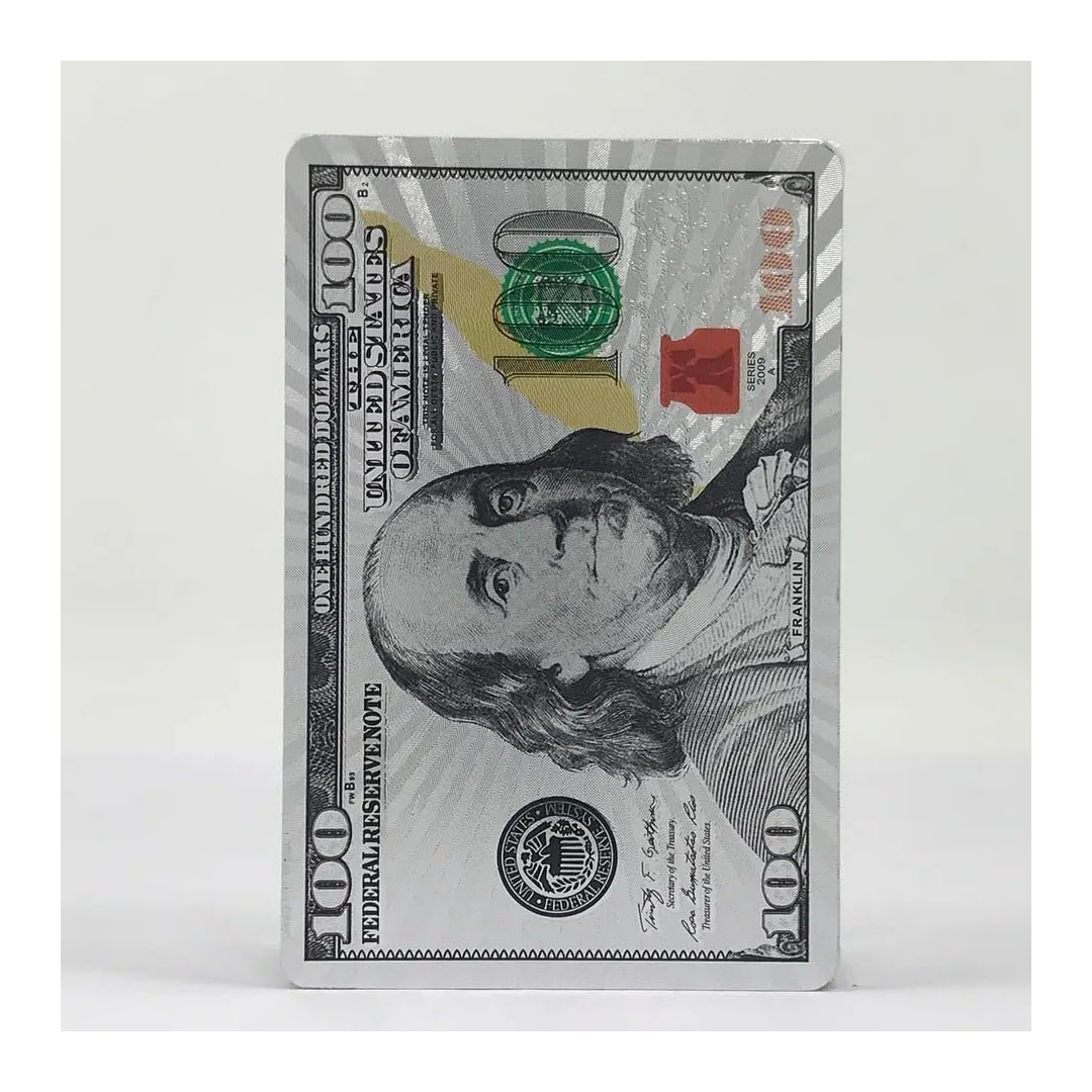 بطاقات لعب بوكر فاخرة - فضي