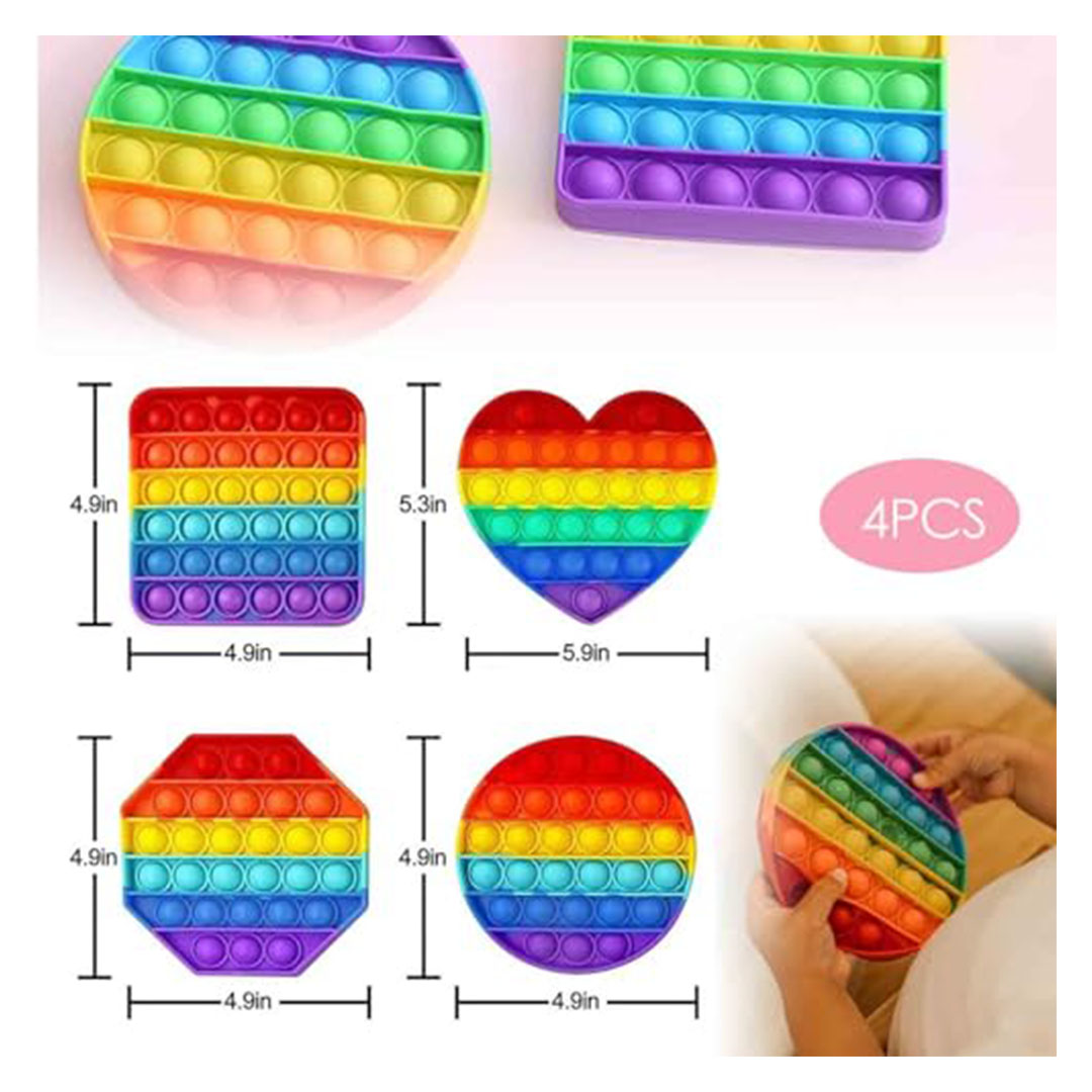 لعبة Pop It سيليكون للأطفال - 4 اشكال
