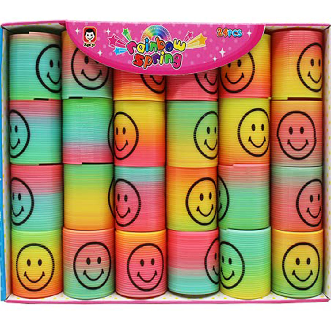 زنبركات قوس قزح الحلزونية الصغيرة - 24 قطعة