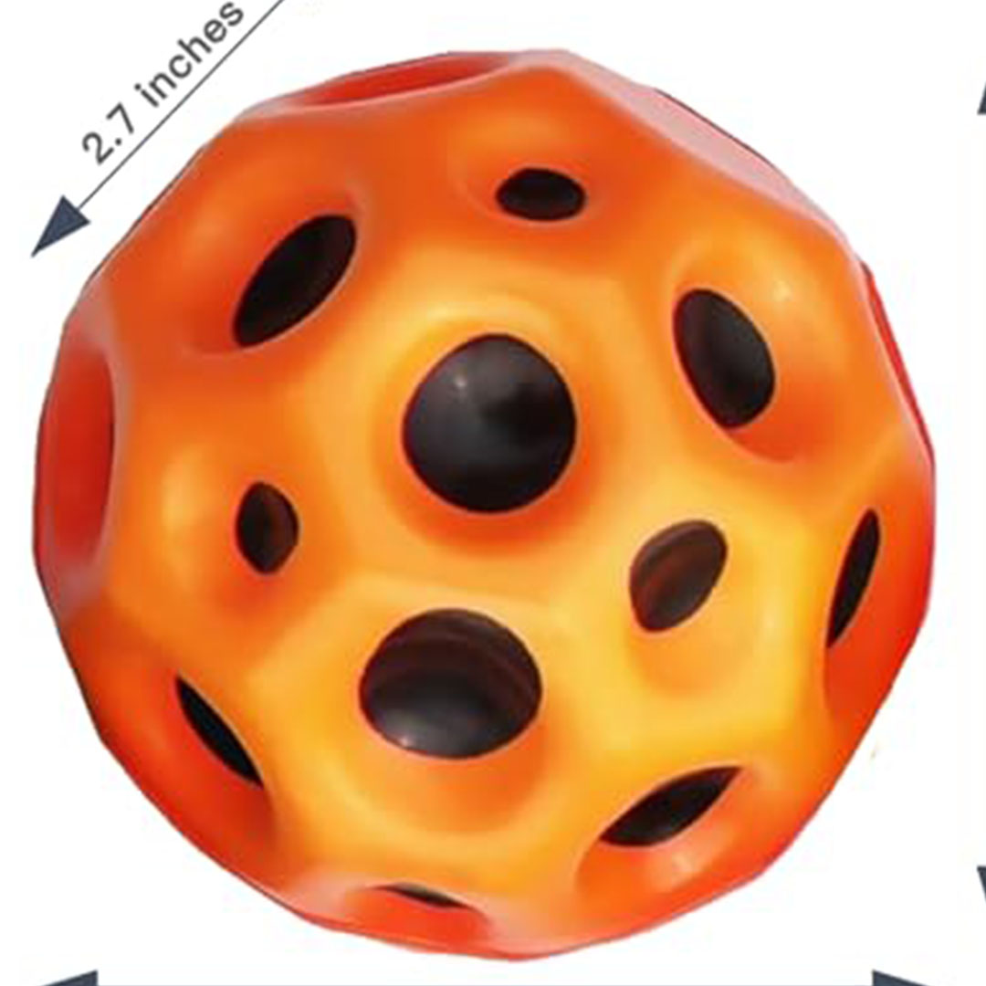 مجموعة كرات مطاطية على شكل قمر - 6 قطع