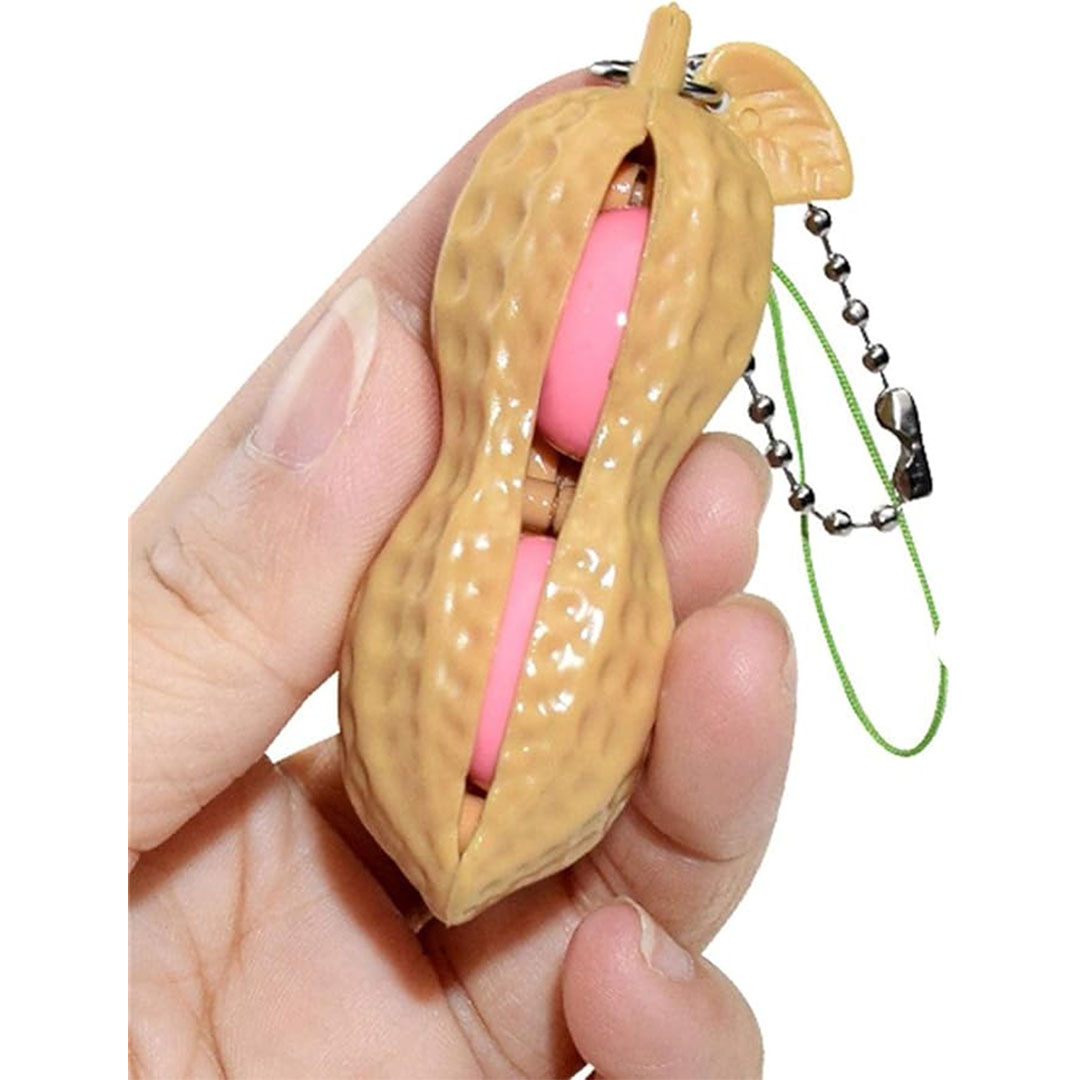 ميدالية مفاتيح فيدجت مقاس 6 × 2 سم - 3 قطع - بيج