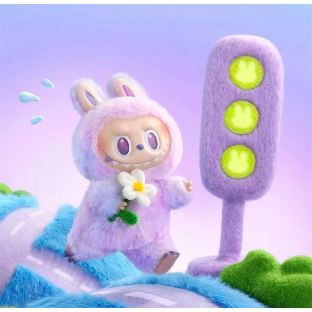 مجموعة دمى ملونة بتصميم نيون مبهج مستوحي من لابوبو - 3 قطع