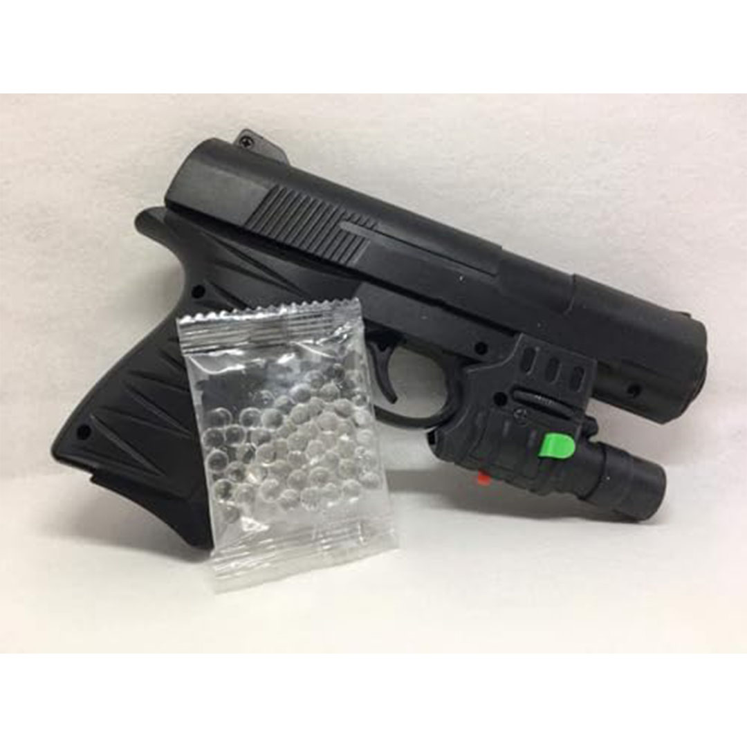 مسدس ليزر مع خوذة بابجي - أسود