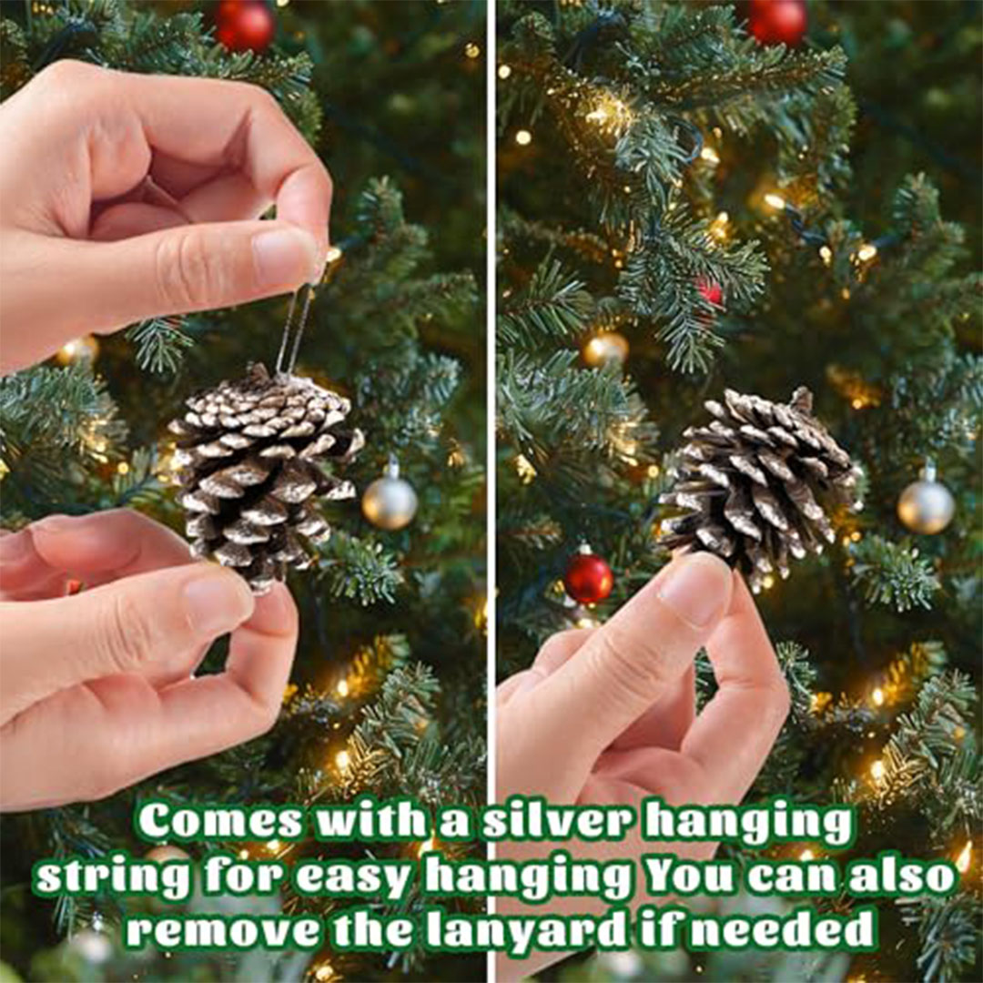 أكواز صنوبر طبيعية للزينة - 27 قطعة