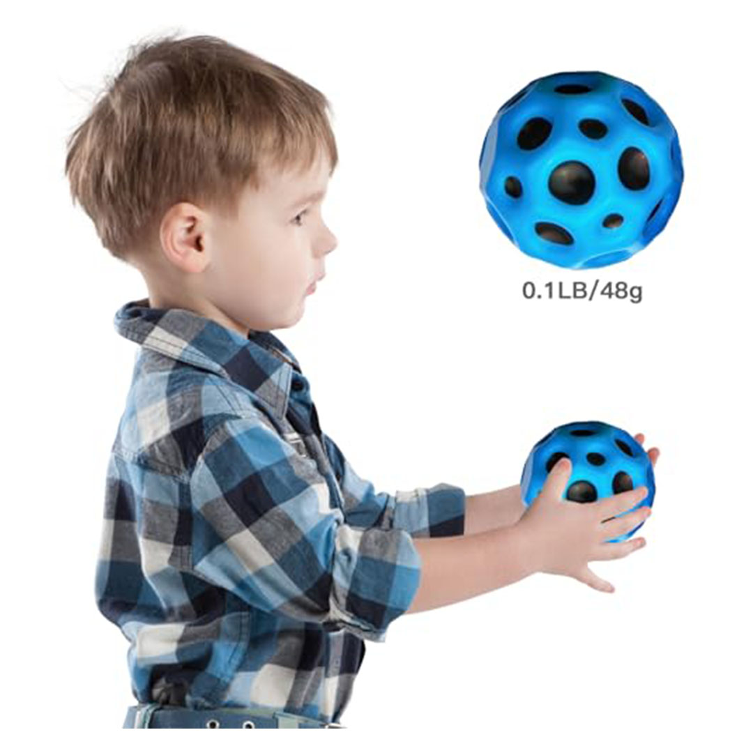 مجموعة كرات مطاطية على شكل قمر - 6 قطع