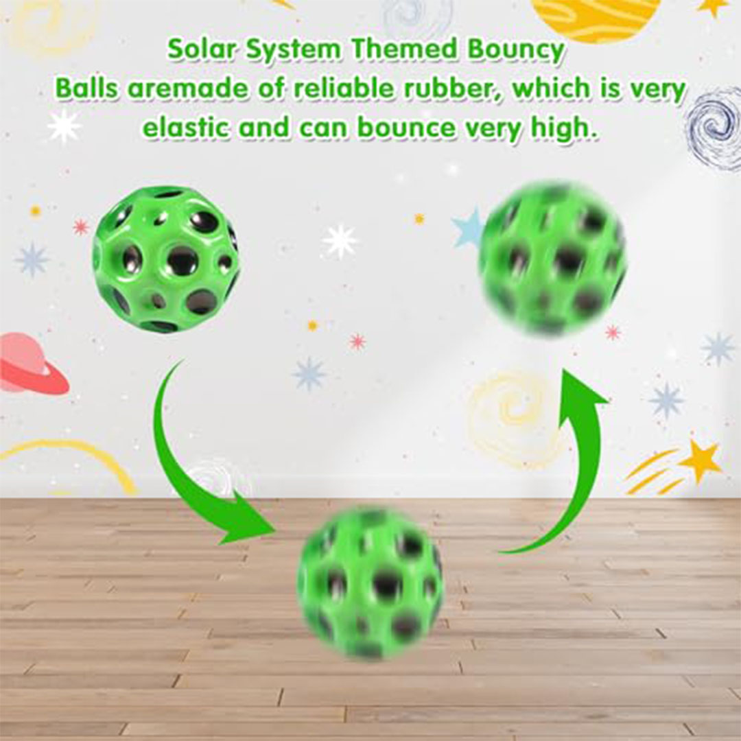 مجموعة كرات مطاطية على شكل قمر - 3 قطع