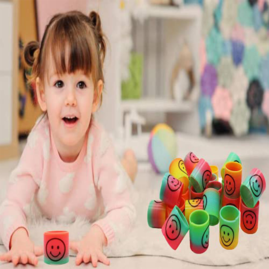 زنبركات قوس قزح الحلزونية الصغيرة - 24 قطعة