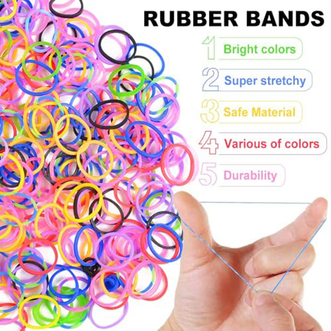 أربطة مطاطية لصنع الأساور - 3600 شريط