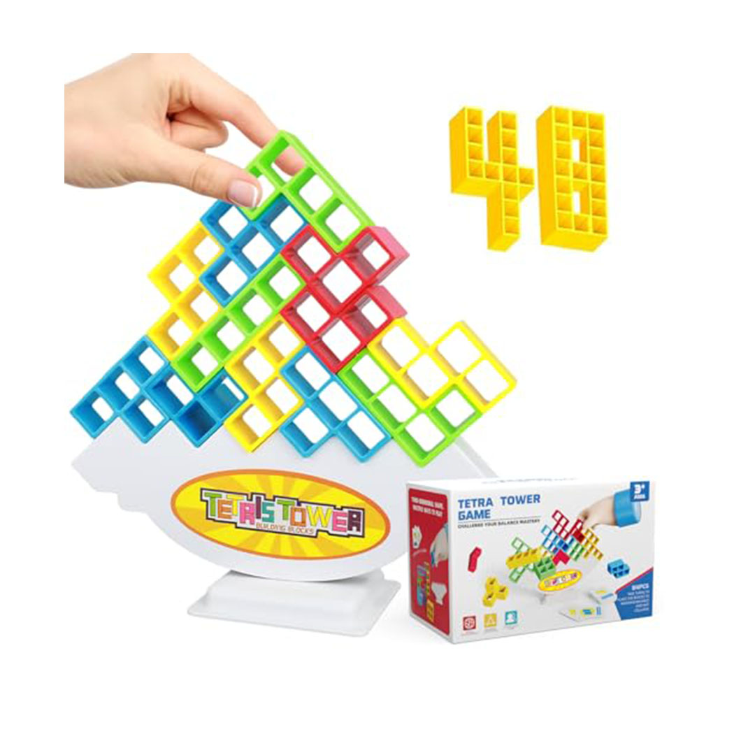 لعبة برج تيتريس - 48 قطعة + 22 بطاقة