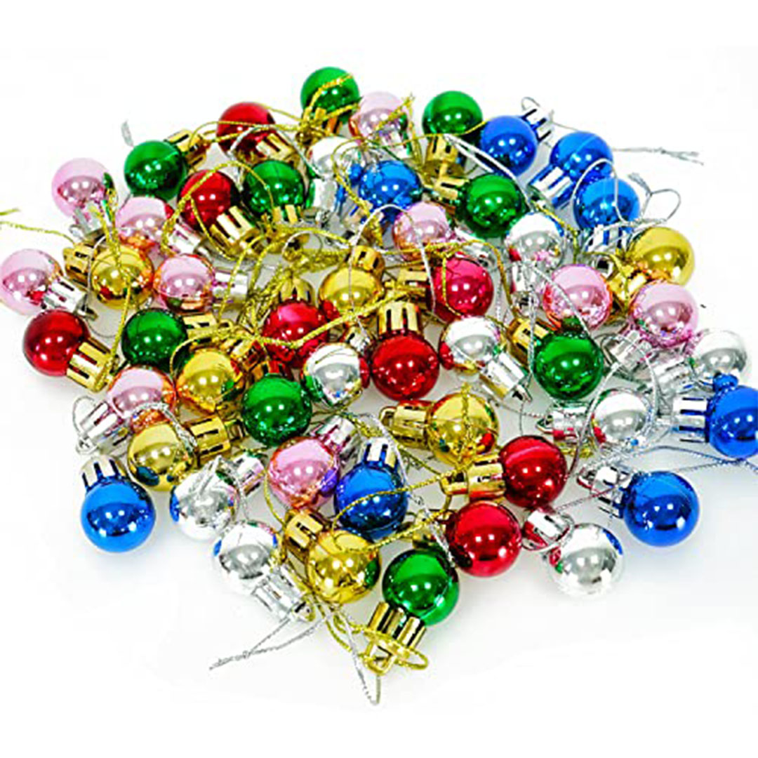 كرات كريسماس ملونة للديكور - 18 قطعة