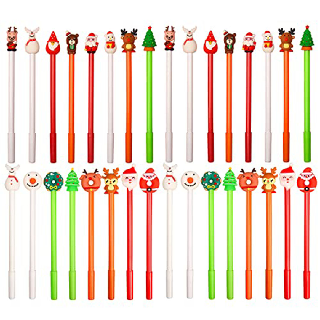 أقلام حبر جل للكريسماس - 32 قطعة