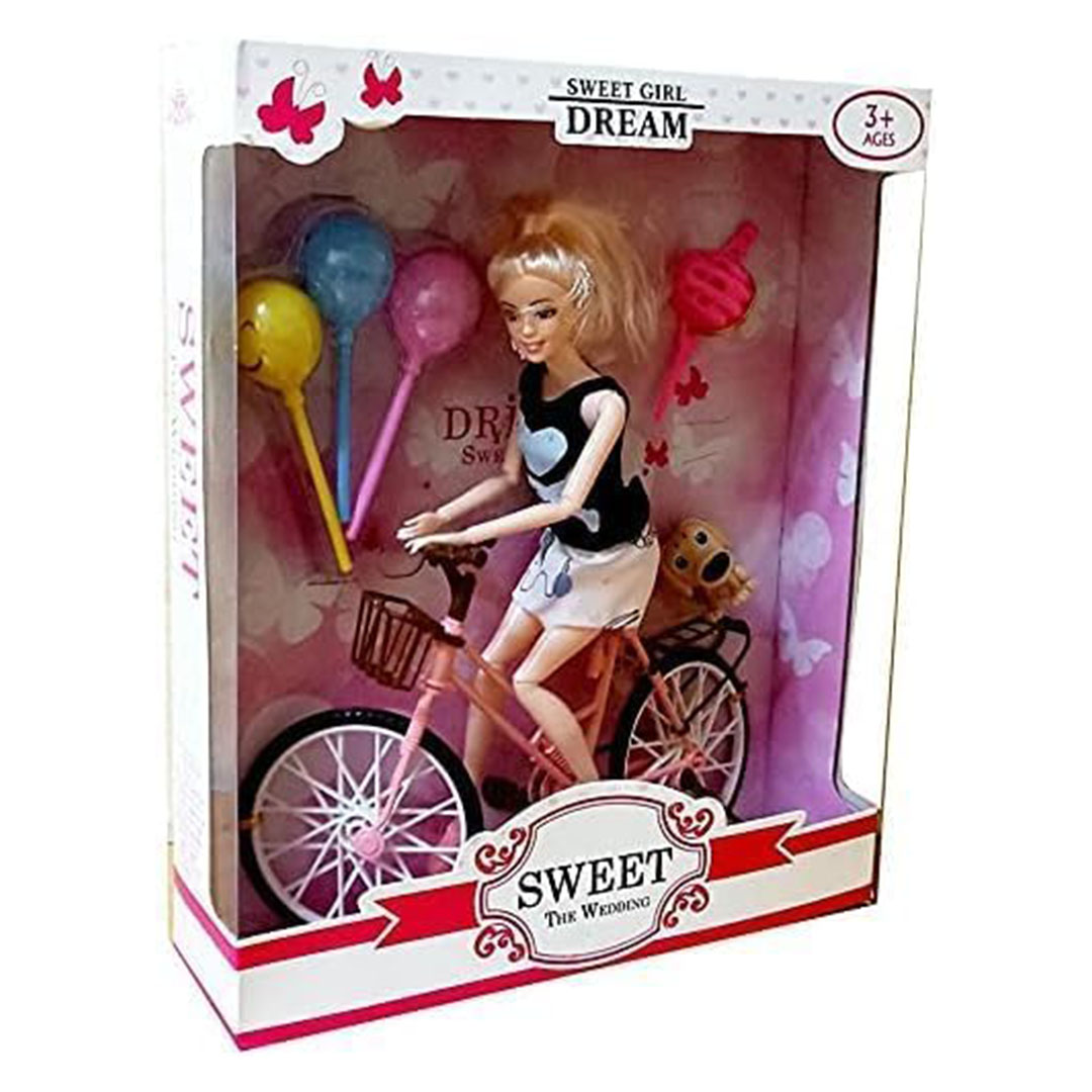 مجموعة دمية سويت دريم فاشون مع دراجة