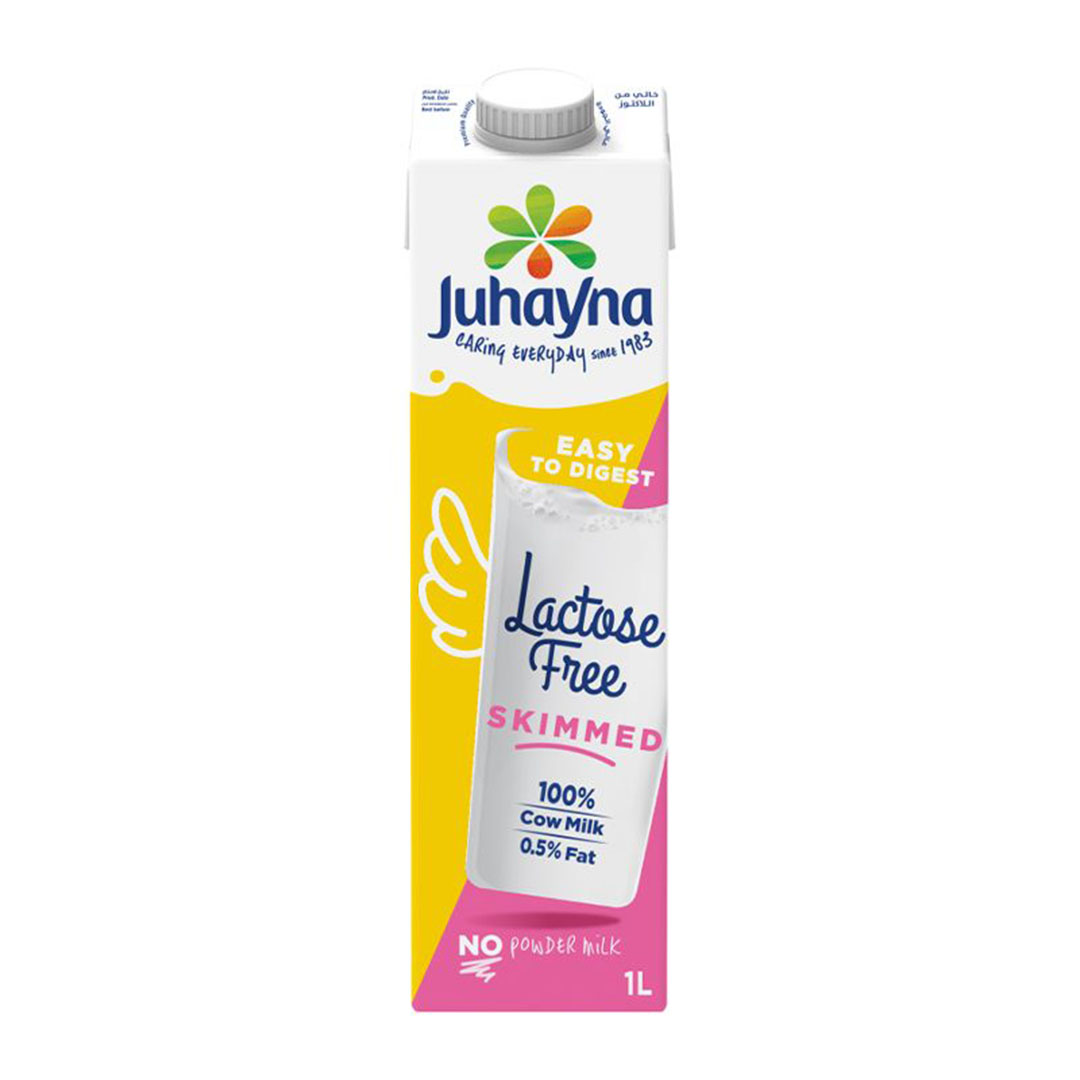 جهينه حليب خالي من اللاكتوز خالي الدسم - 1 لتر