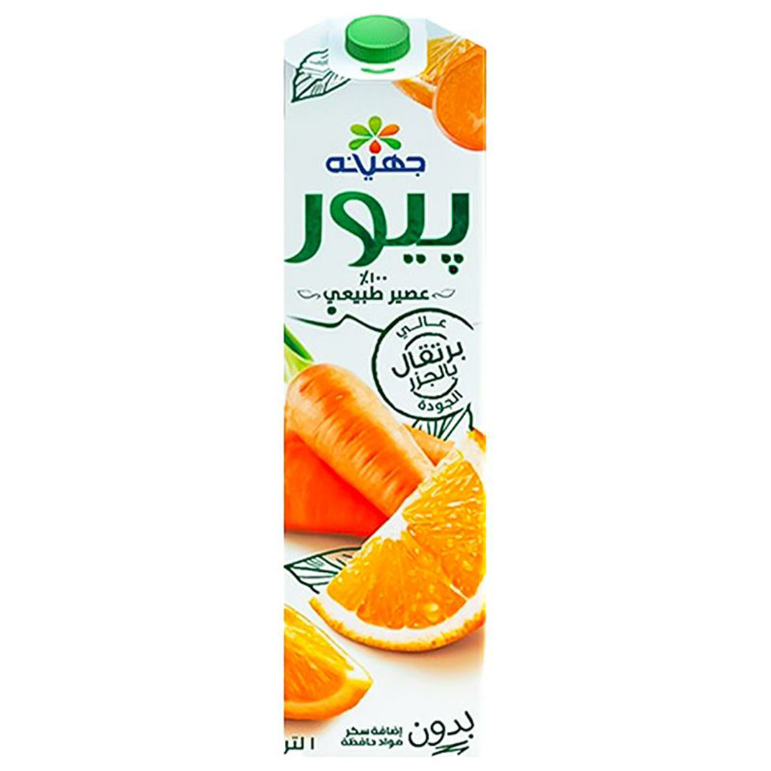 عصير جهينة بيور برتقال وجزر - 1 لتر