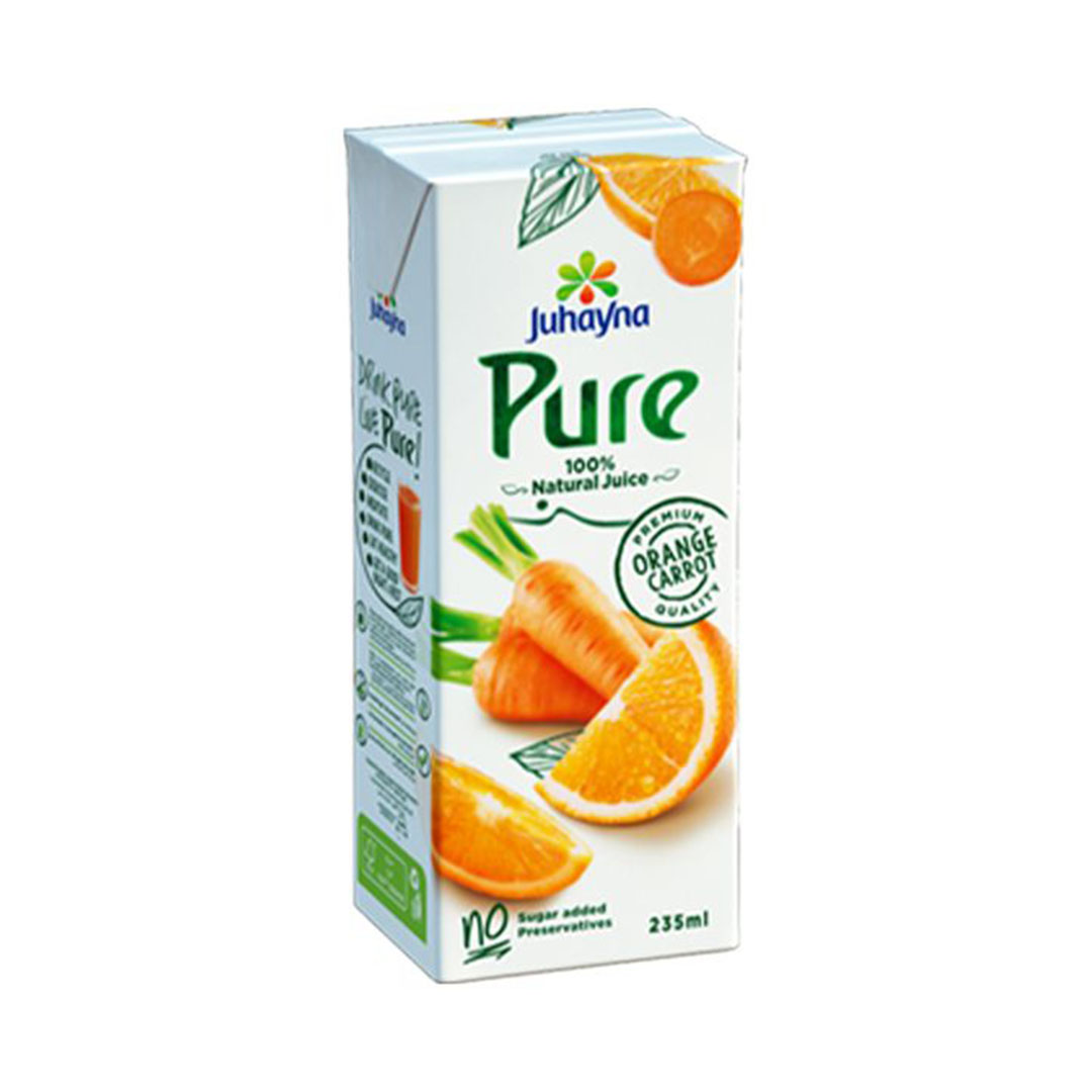 عصير جهينة بيور برتقال وجزر - 235 مللي