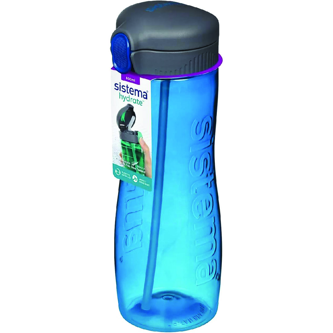 زجاجة مياه سيستيما بشاليمو - 800 مللي - أزرق