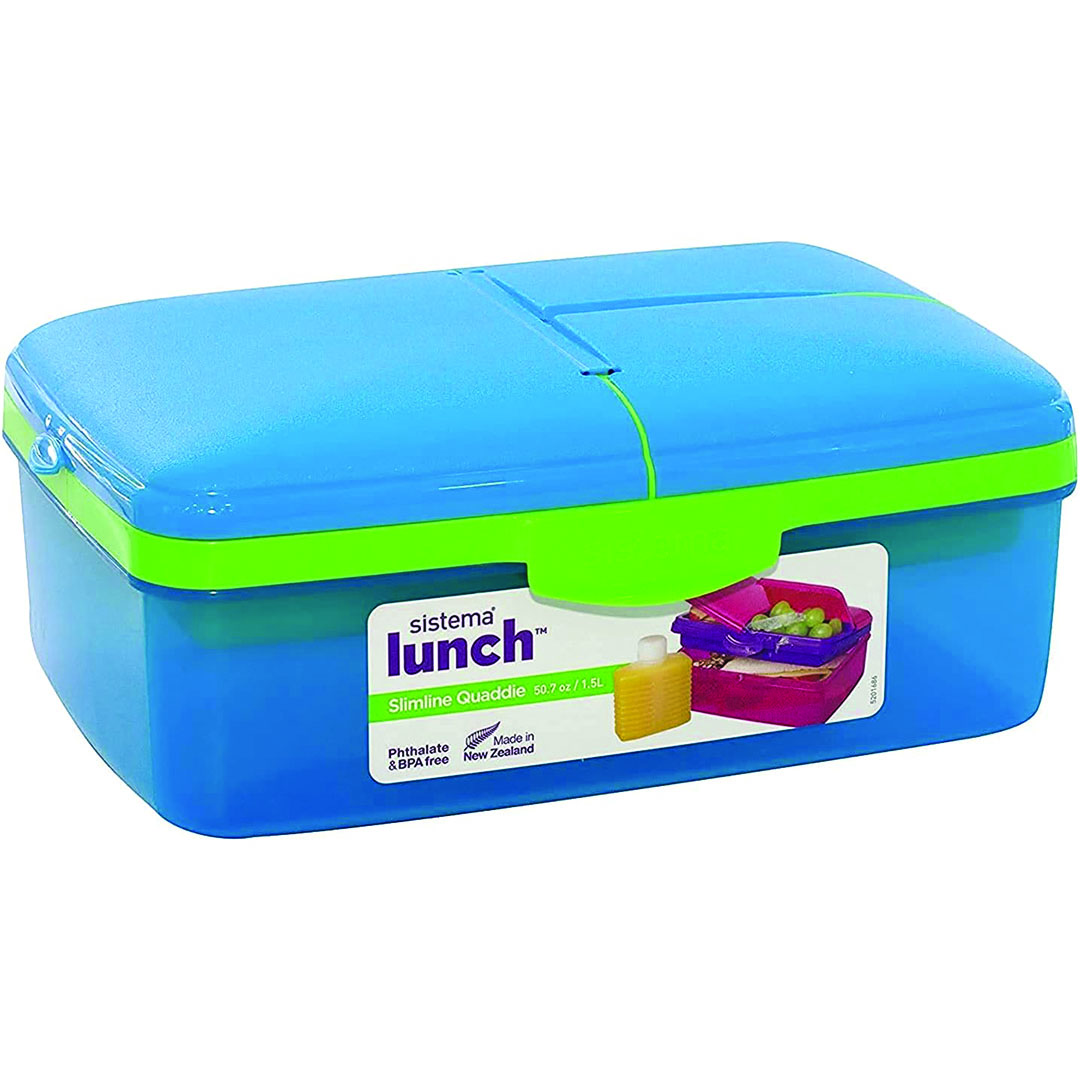 لانش بوكس سيستيما - 1.5 لتر - أزرق/أخضر