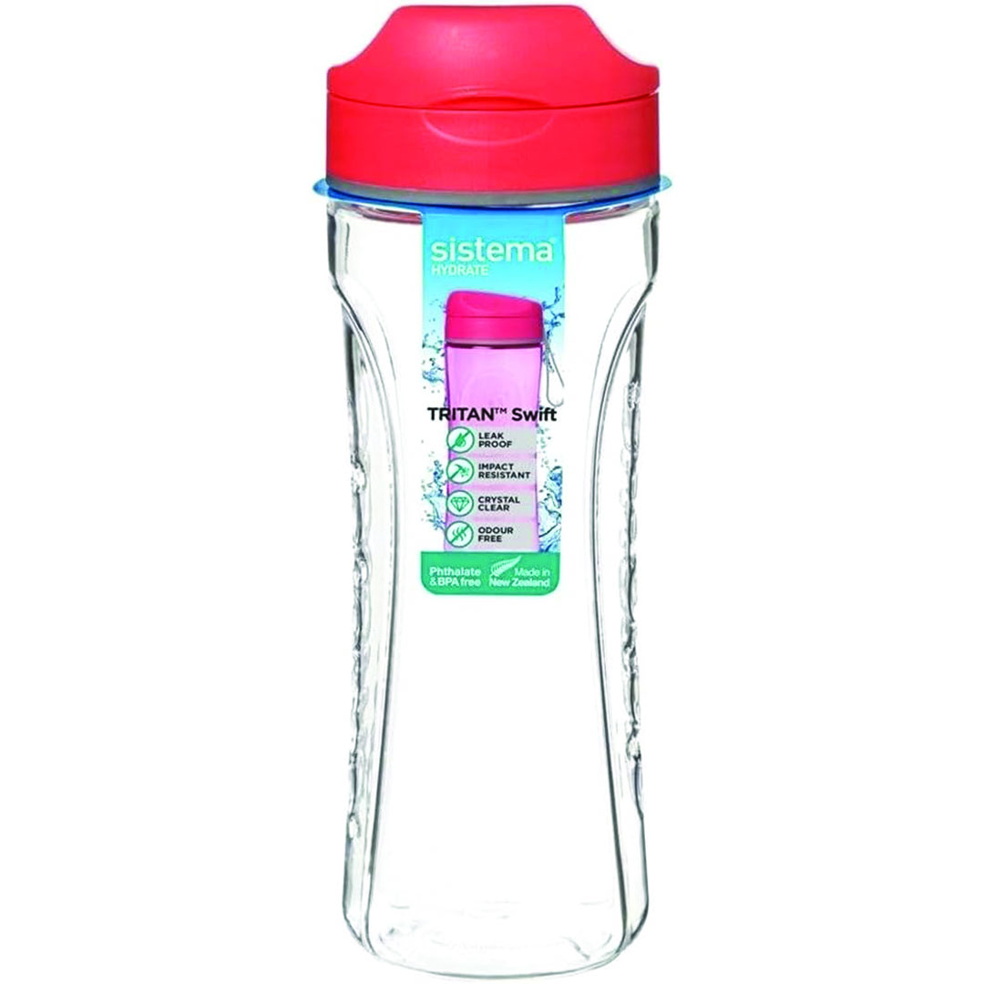زجاجة مياه سيستيما - 600 مللي - شفاف/برتقالي