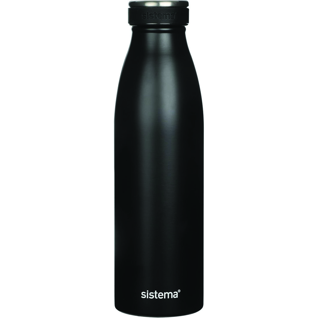 زجاجة شرب ستانلس ستيل - 750 مللي - أسود