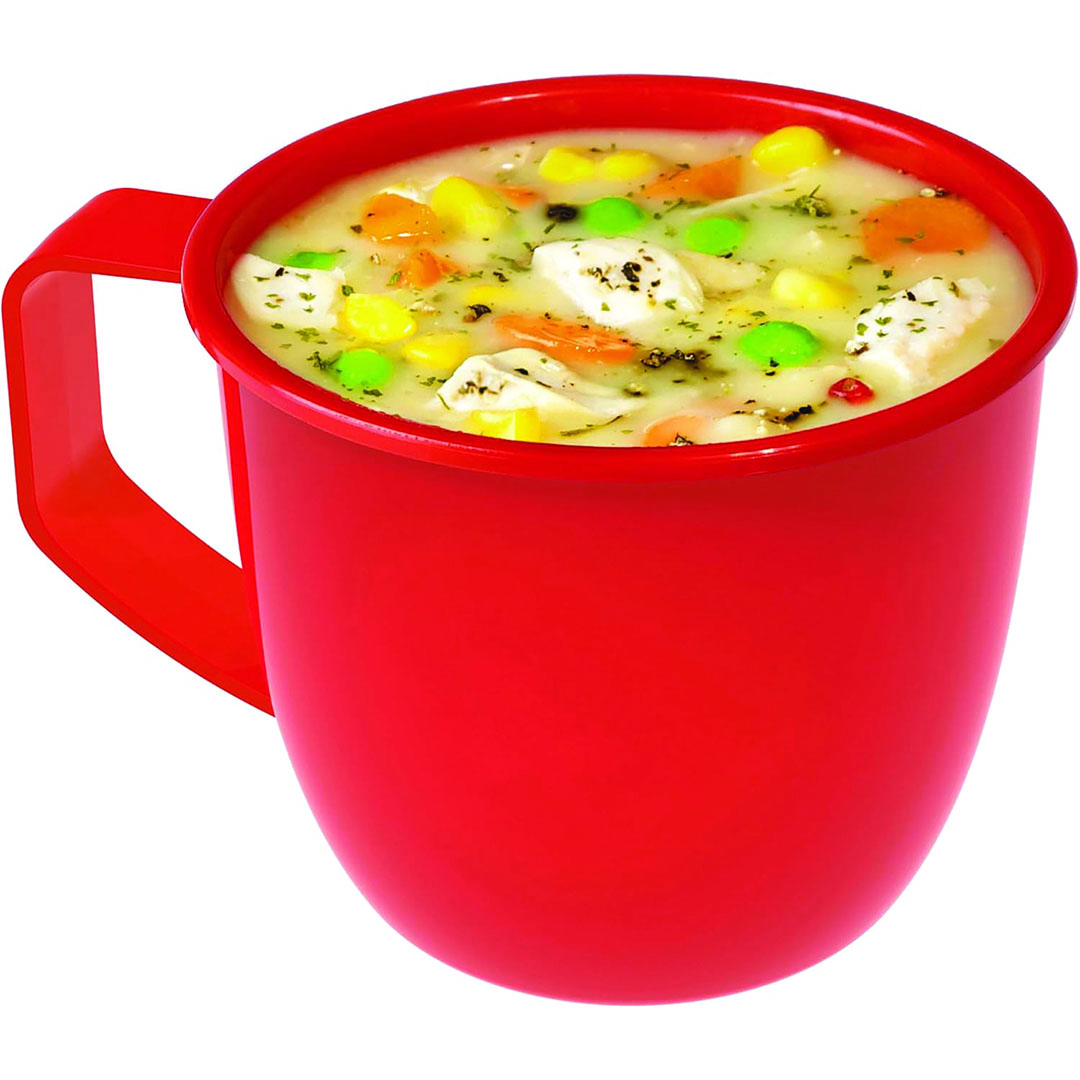 مج شوربة سيستيما للميكرويف - 585 مللي - أحمر