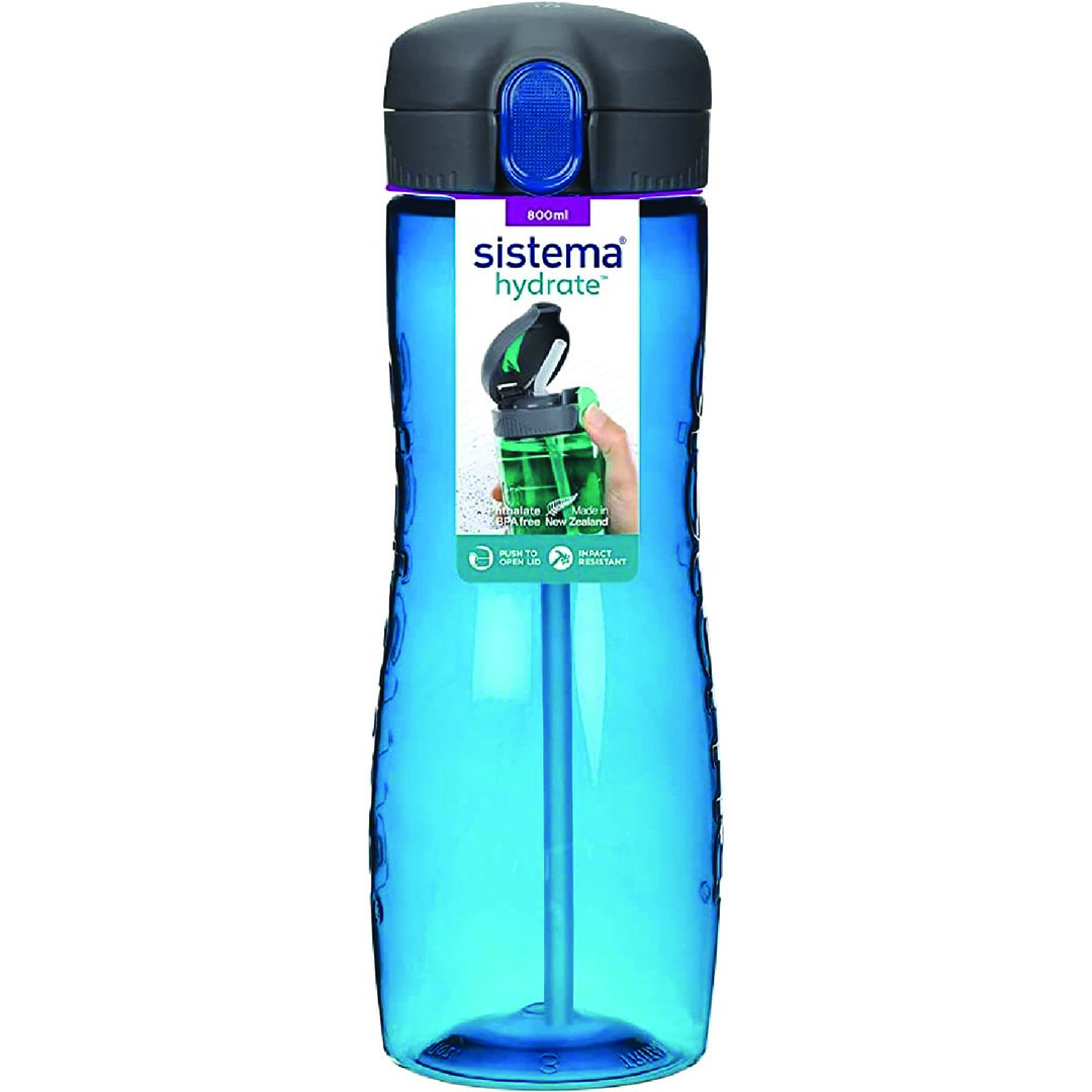 زجاجة مياه سيستيما بشاليمو - 800 مللي - أزرق
