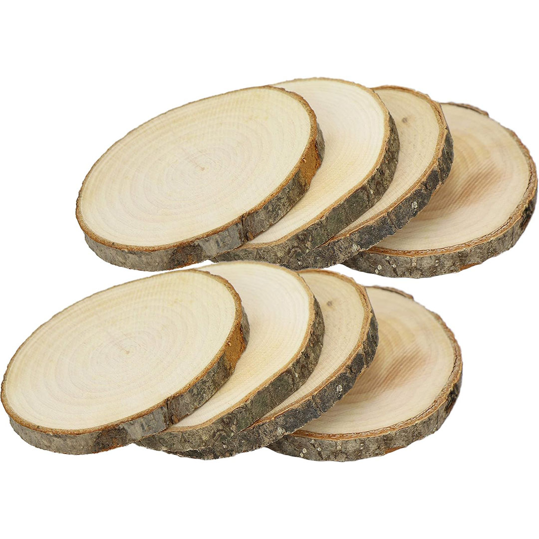 كوستر خشبي للأكواب - 8 قطع