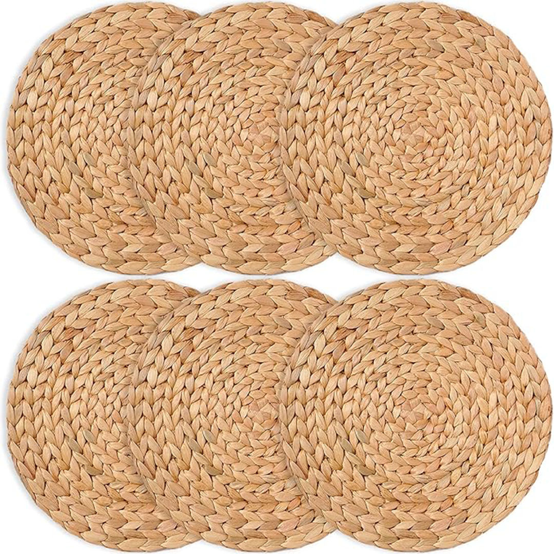 مفارش طعام كبيرة من الخيزران للمائدة - 6 قطع