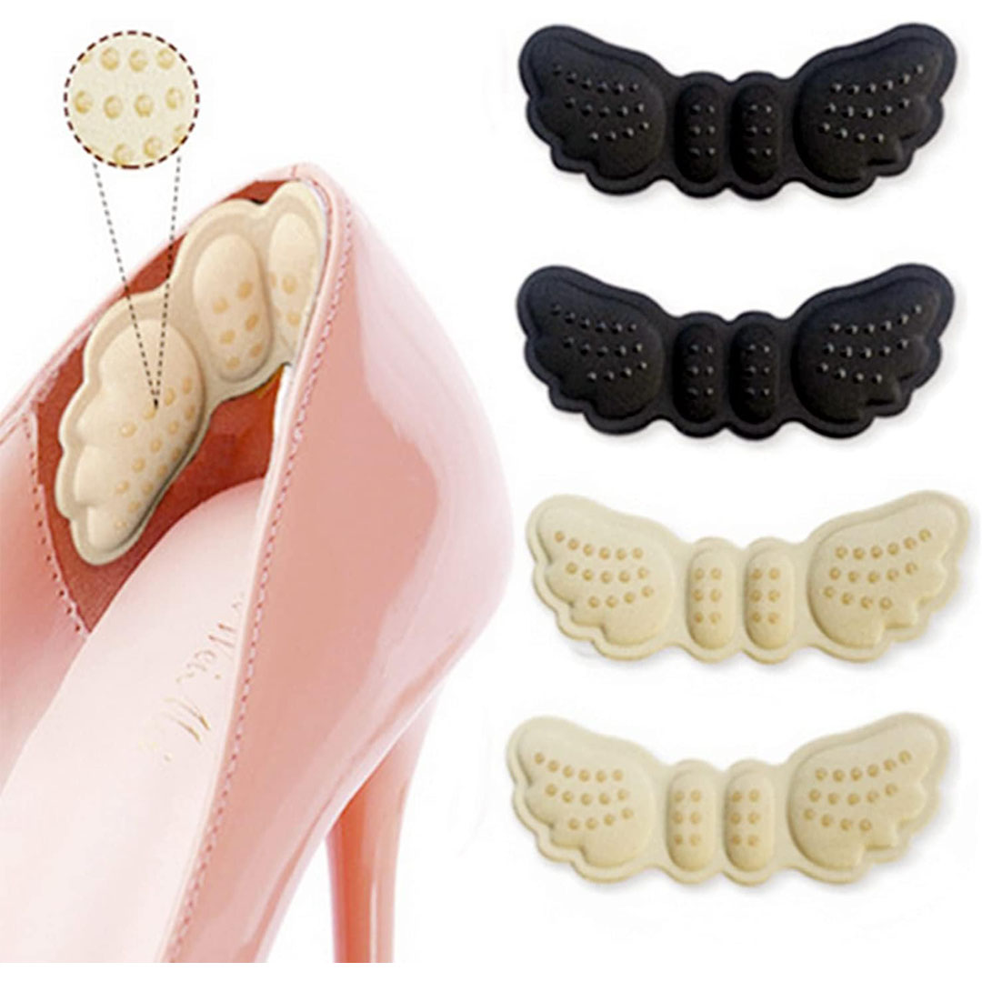 زوجان من وسادات الكعب - أسود/بيج