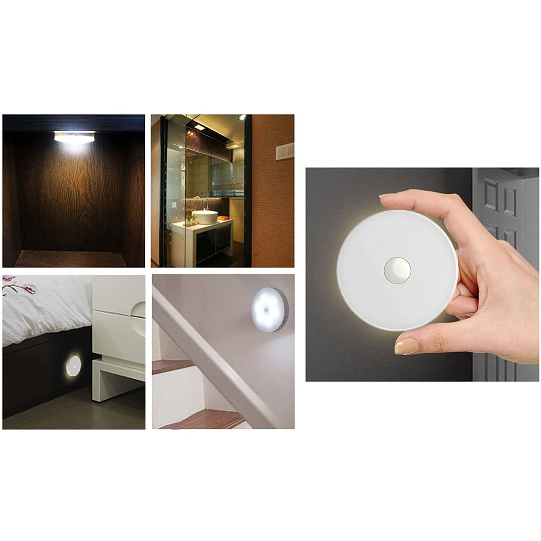 مصباح أبيض مع مستشعر حركة - أبيض