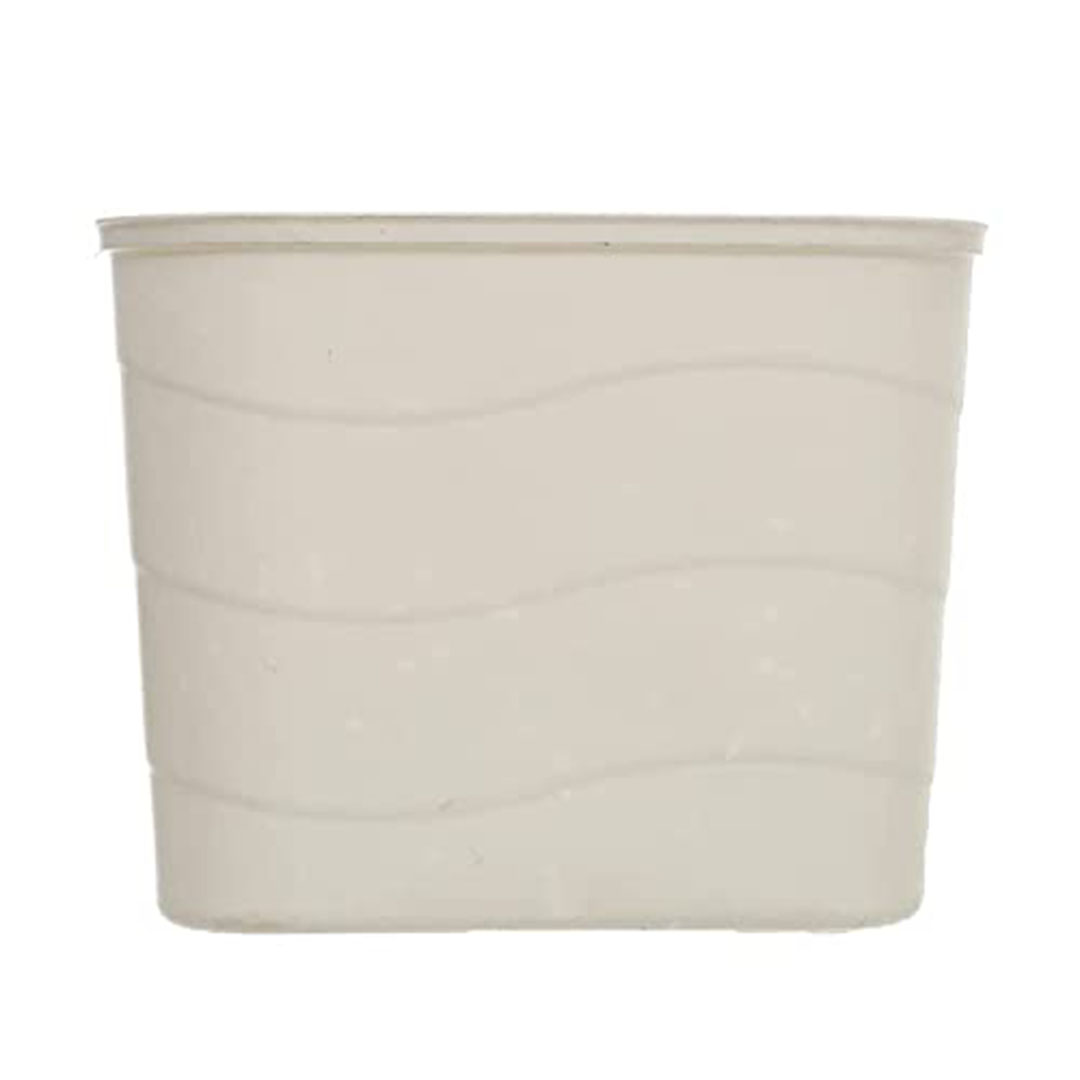 سلة بلاستيك متعددة الوظائف بغطاء قابلة للتعليق - ابيض