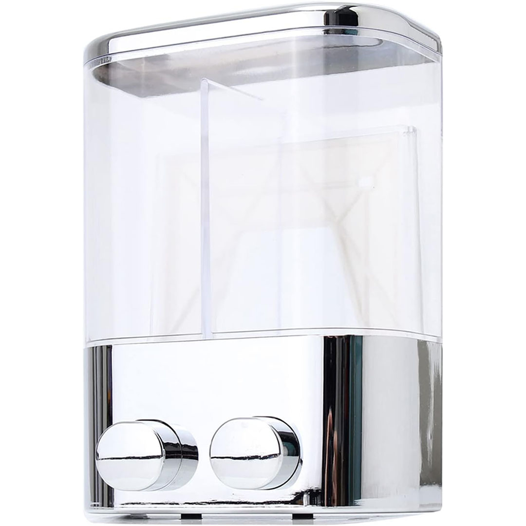 موزع صابون مزدوجة - أبيض