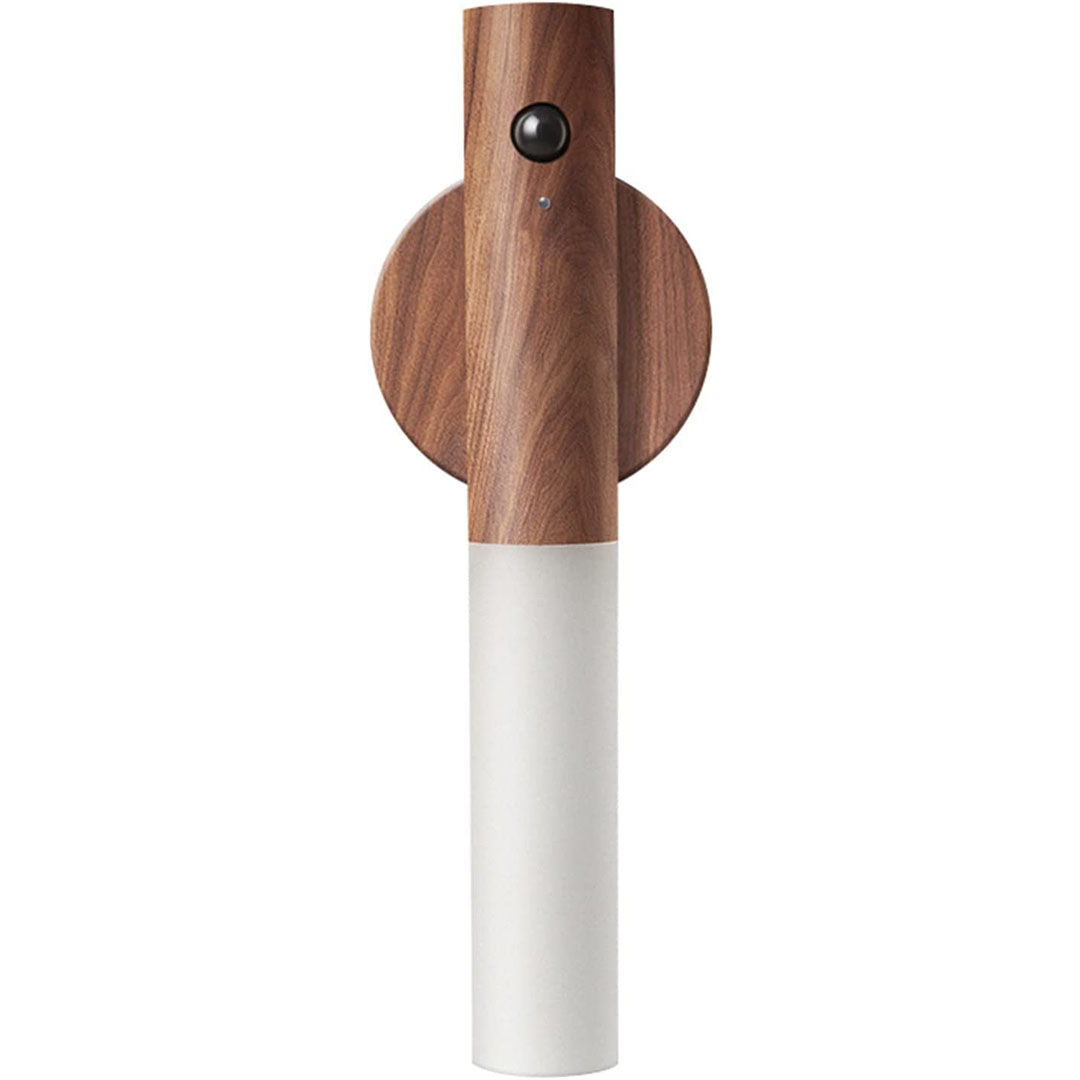 مصباح LED ليلي قابل للتوصيل مع مستشعر خلية ضوئية - خشبي