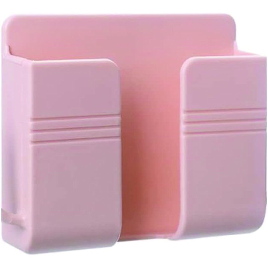 حامل الموبايل و الريموت المثبت على الحائط - بينك