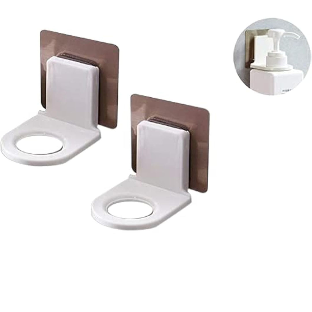 حامل زجاجة جل الاستحمام - أبيض - قطعتين