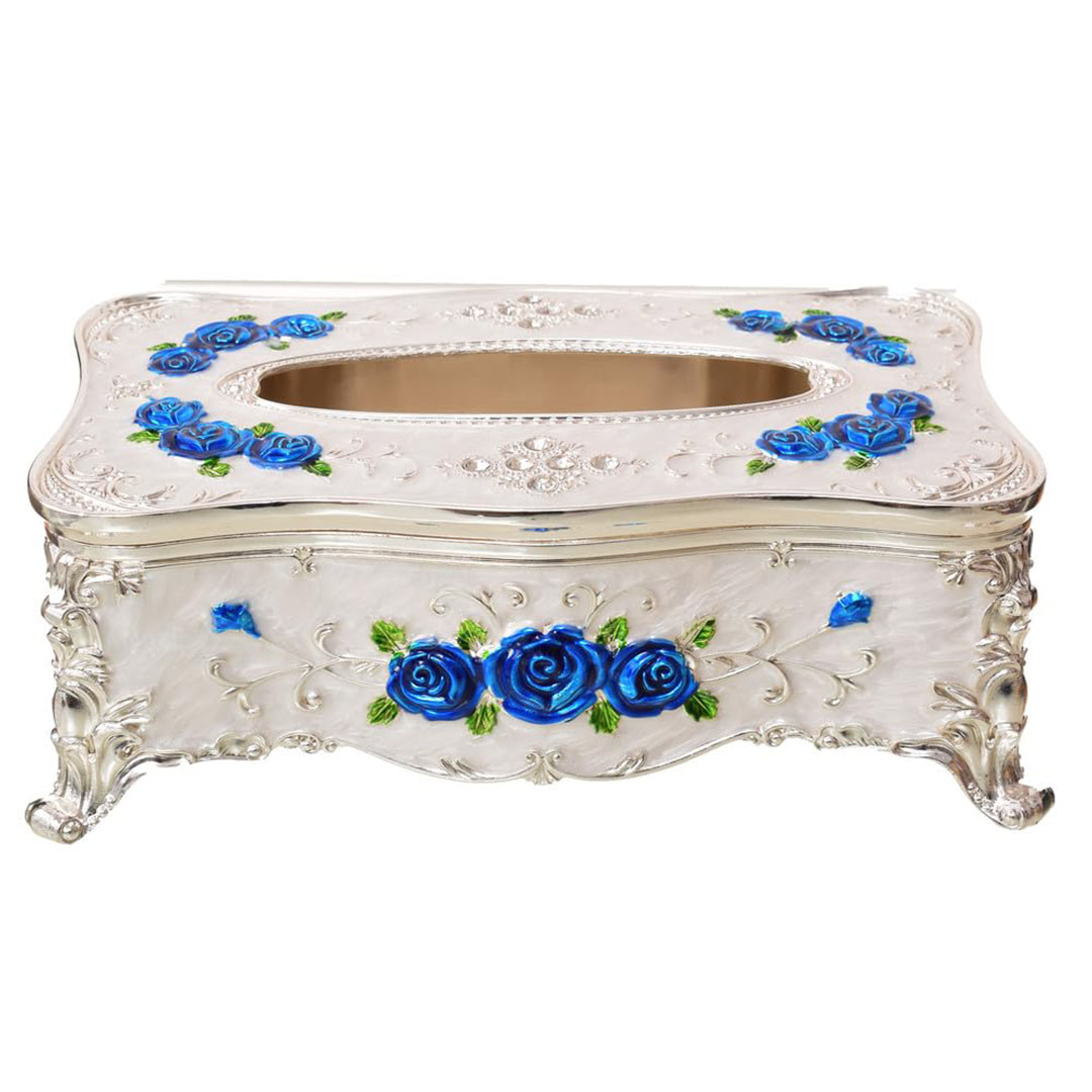 منظم معدن للمناديل الورقيه - فضي