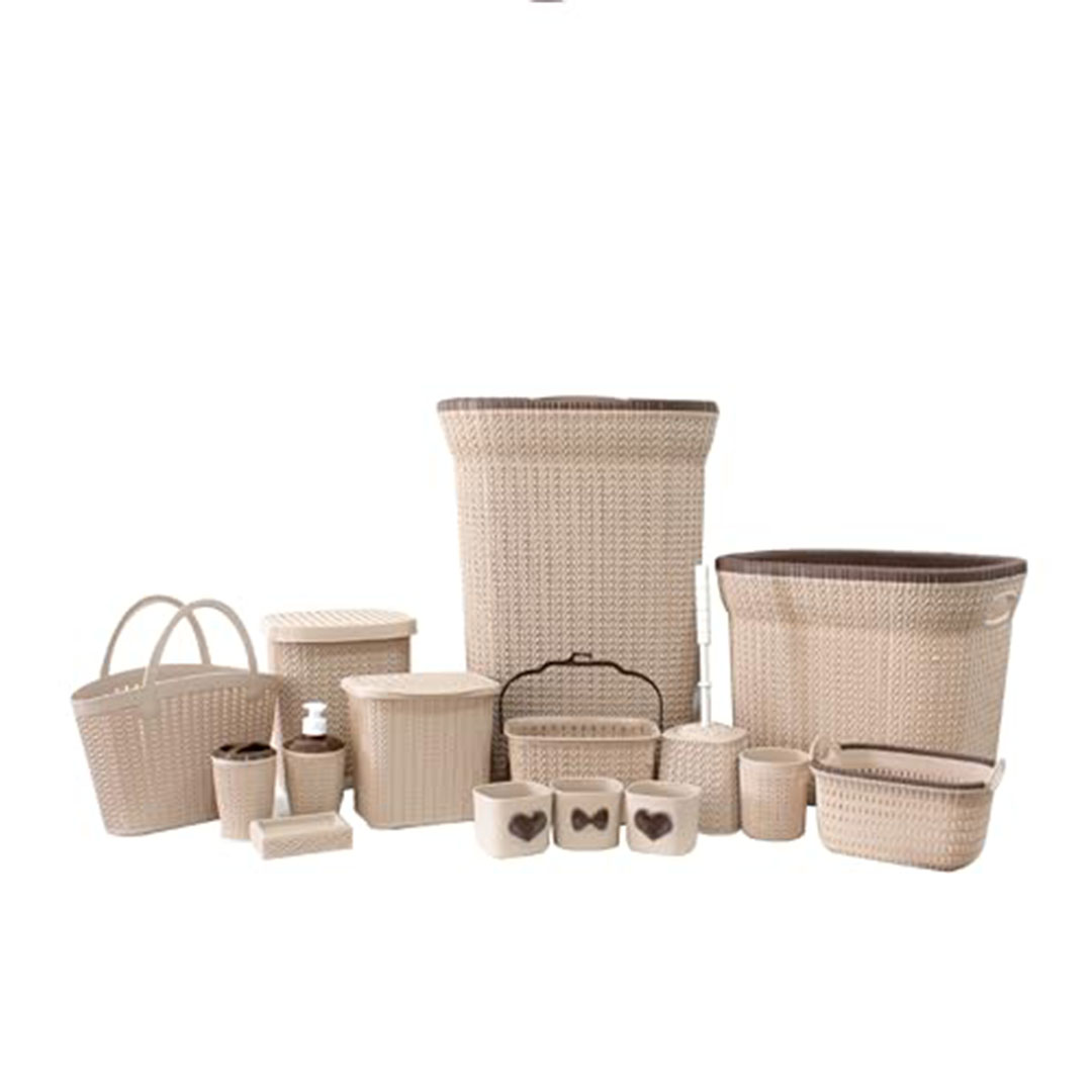 طقم سلال من الوطنية - بيج - 15 قطعة