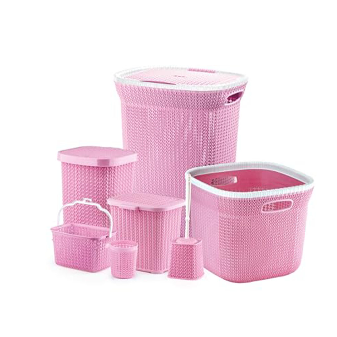طقم سلال من الوطنية - بينك - 7 قطع