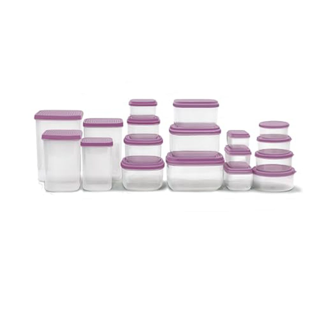 الوطنية طقم علب ثلاجة 18 قطعة - بنفسجي