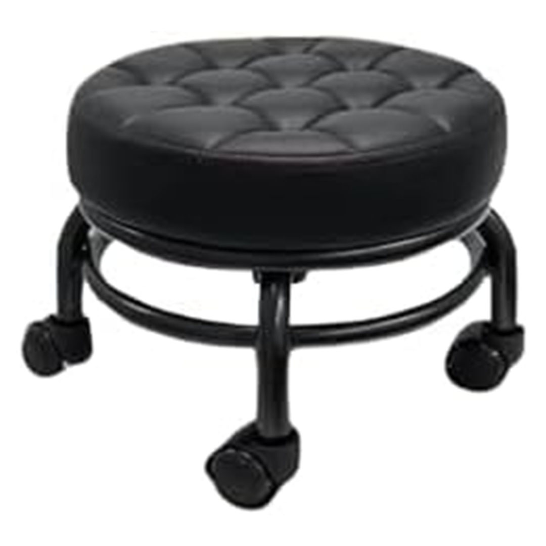 كرسي مبطن إسفنج دوار 360 درجة - أسود