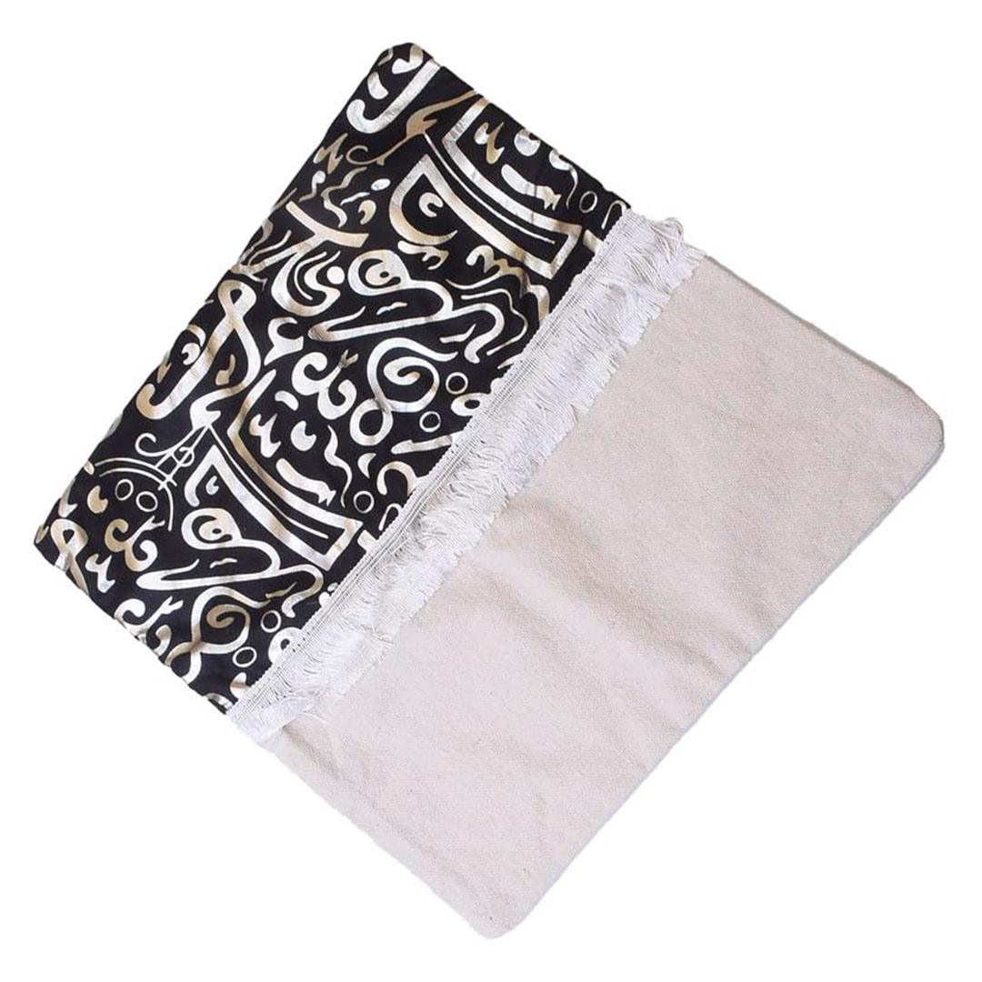 طقم اغطية وسائد مزخرفة كتان - 2 قطعة - 40 × 40 سم - اسود/بيج - 56