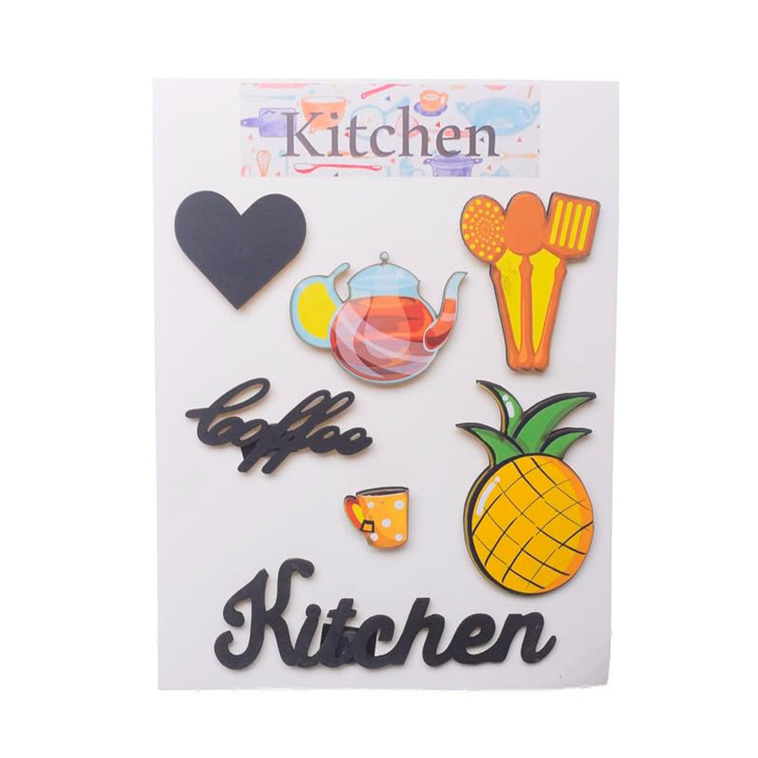 مغناطيس ثلاجة خشبي - 7 قطع - شكل 13