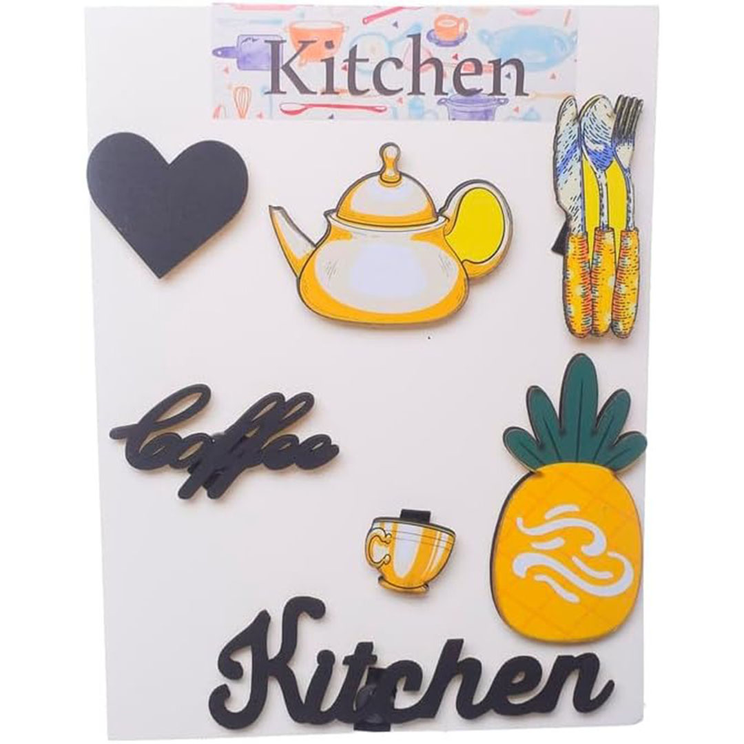 مغناطيس ثلاجة خشبي - 7 قطع - شكل 5