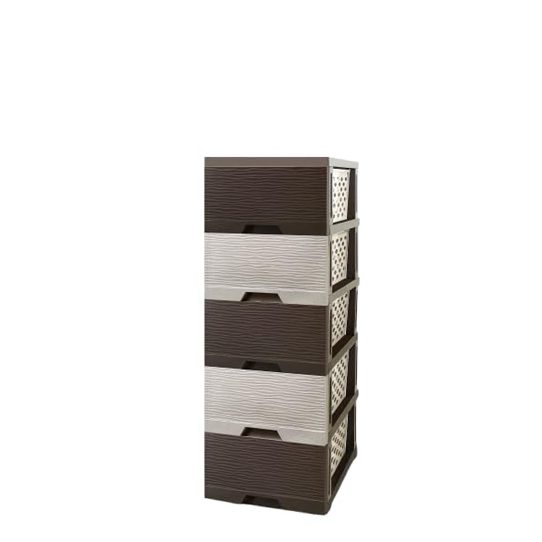 وحدة أدراج ويفي بلاستيك من الوطنية 5 أدراج - بيج * بني