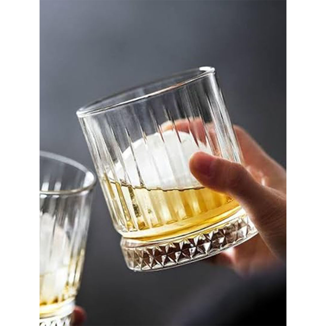 طقم اكواب كريستال جيني بقاعدة ماسية - 6 قطع