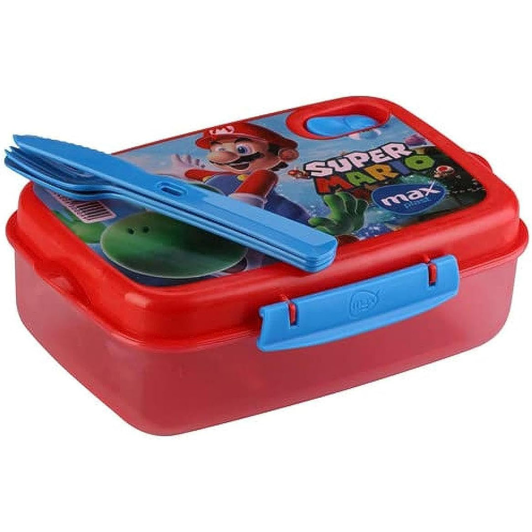 لانش بوكس سوبر ماريو من ماكس بلاست - أحمر - 1.2 لتر