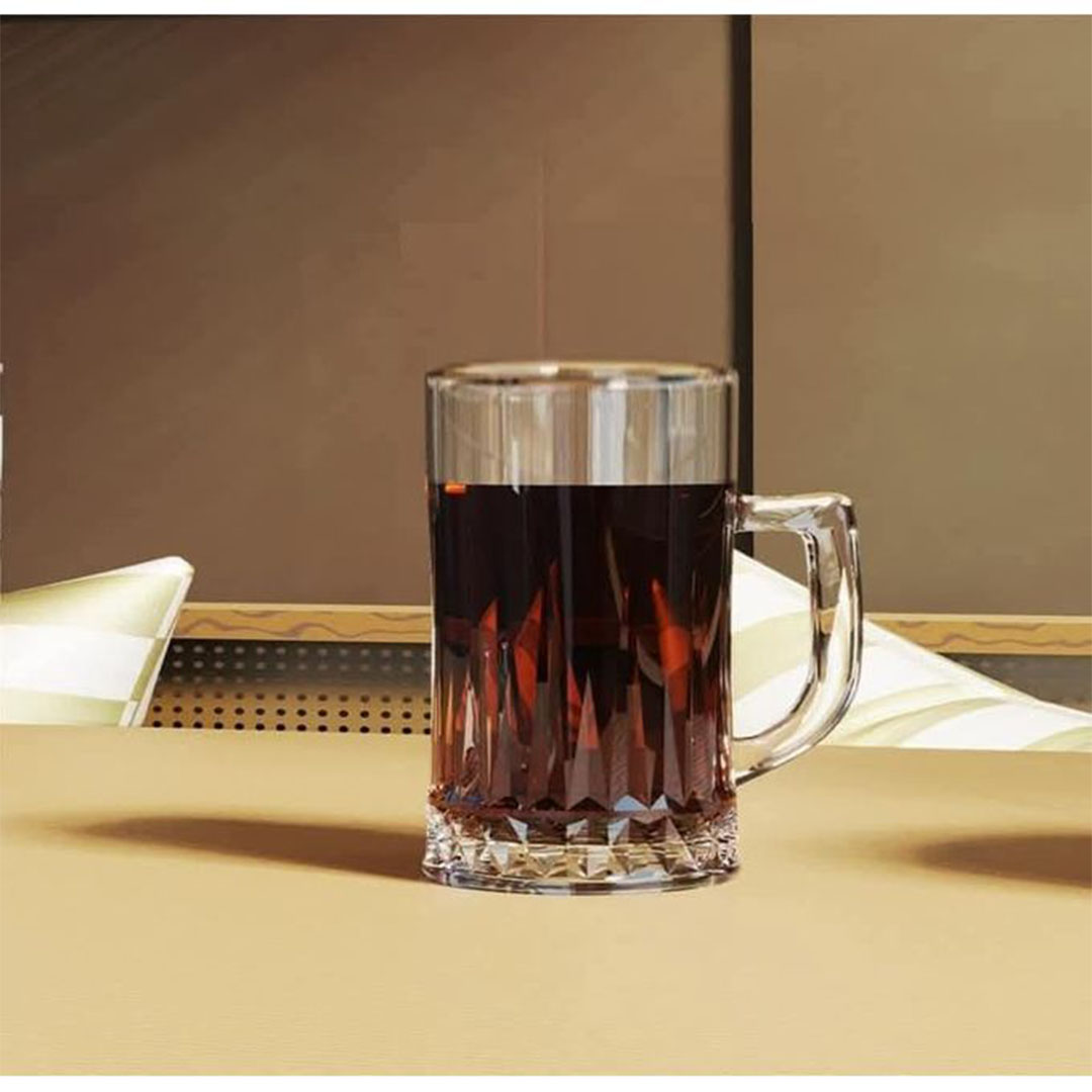 طقم أكواب شاي زجاجية فقاعية - 3 قطع