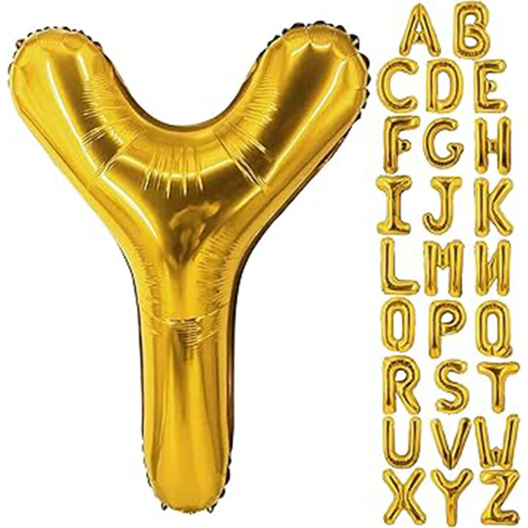 بالون حفلات حرف Y - 32 إنش - ذهبي