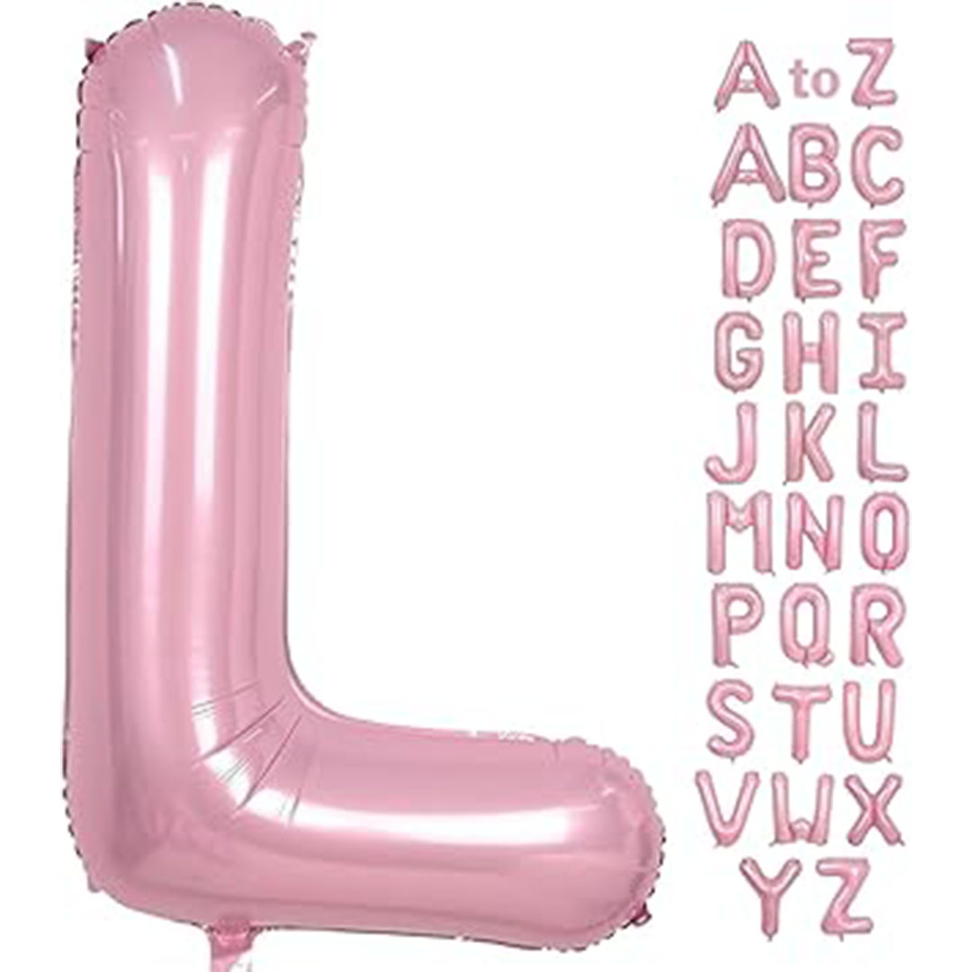 بالونات زهري 40 انش - مايلر هيليوم - حرف L