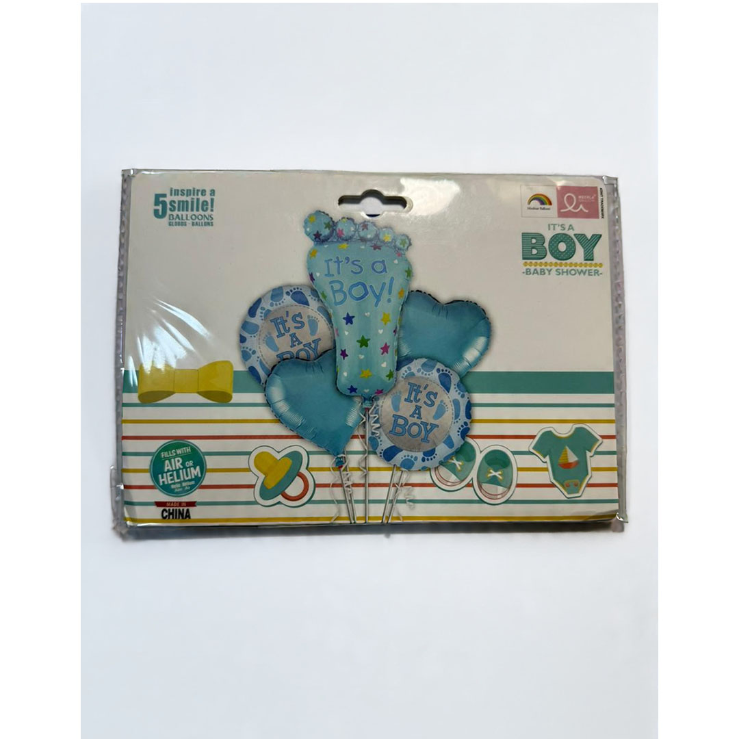 بلالين هيليوم للسبوع - ولد - 5 قطع - متعدد الالوان - RAM16-010